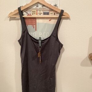 New SKIMS Swim Tank Dress Gunmetal XL